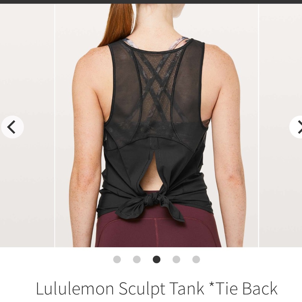 Lululemon sculpt tank tie back